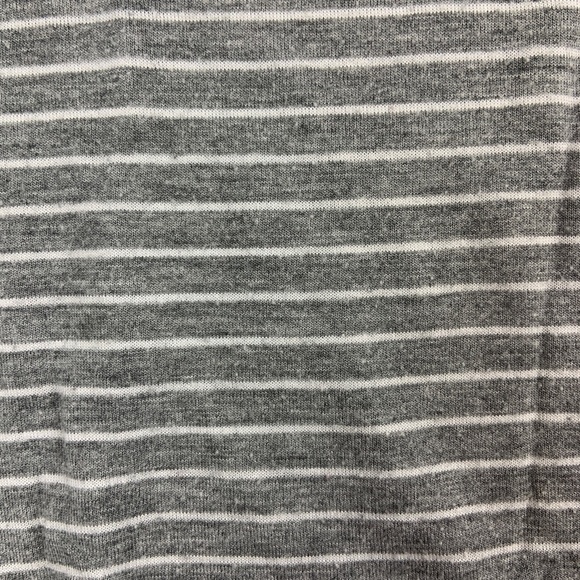 Faded Glory Womens Sweater Long Sleeve V Neck Stripes Grey White Small - Picture 5 of 6